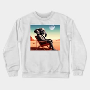 Elephant Relaxing On Mars Crewneck Sweatshirt